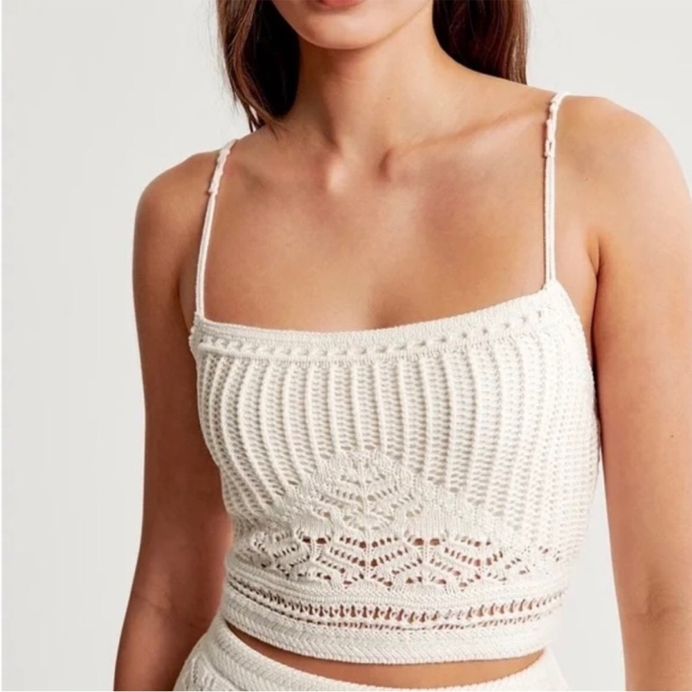 Abercrombie Crochet Crop Top Tank